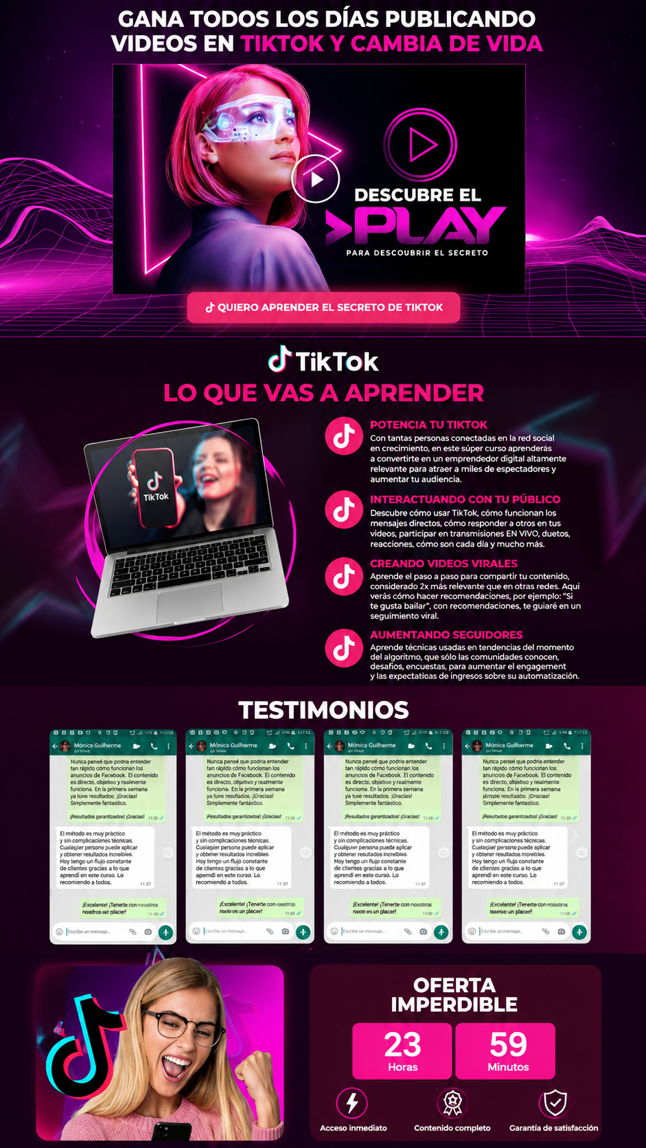 Página de venta optimizada en Elementor