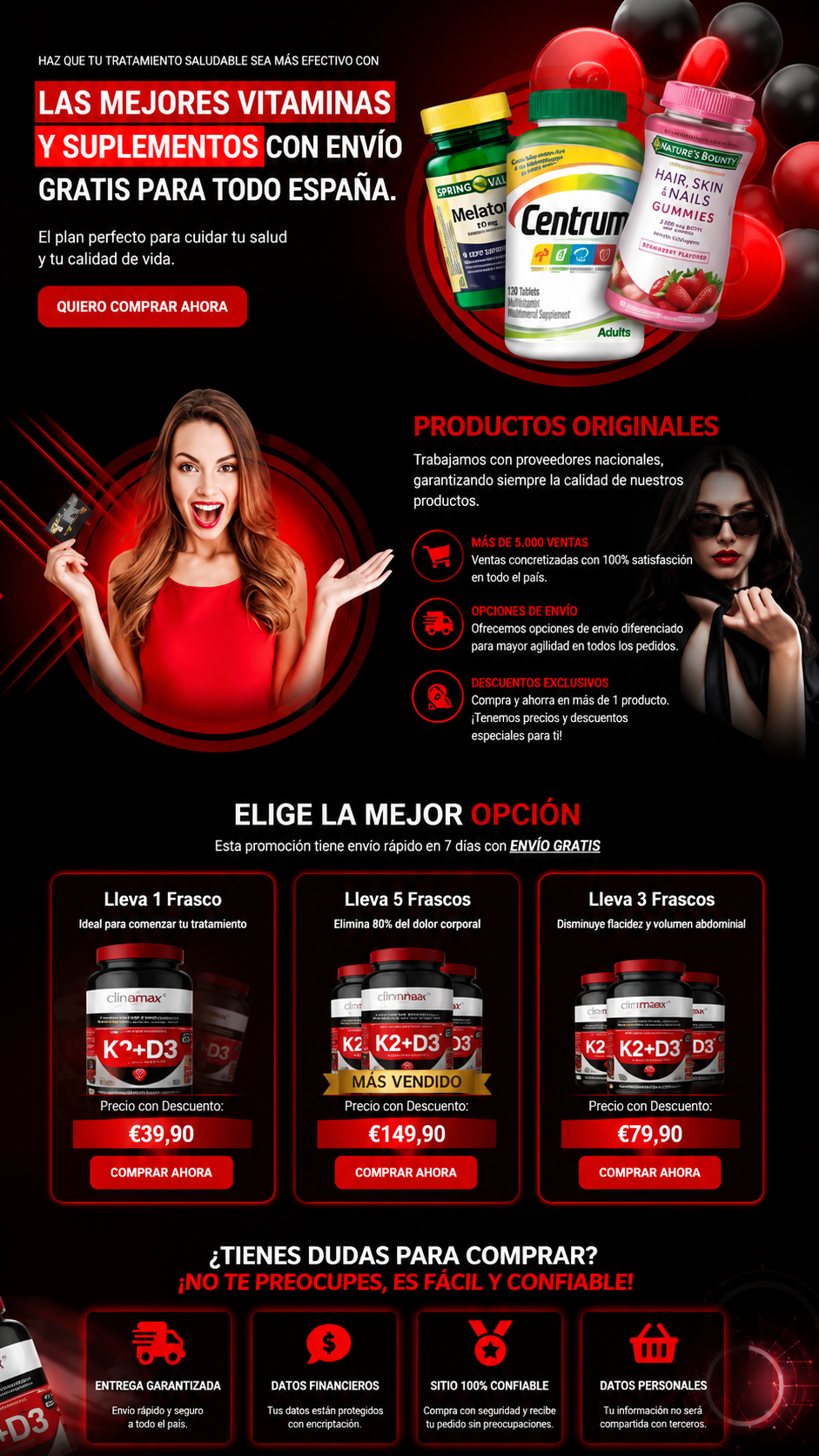 Página de venta optimizada en Elementor